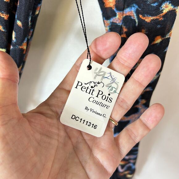 Petit Pois Couture NWT Multi Color Animal Print Semi-Sheer Duster Coat Top Sz L - Picture 6 of 16